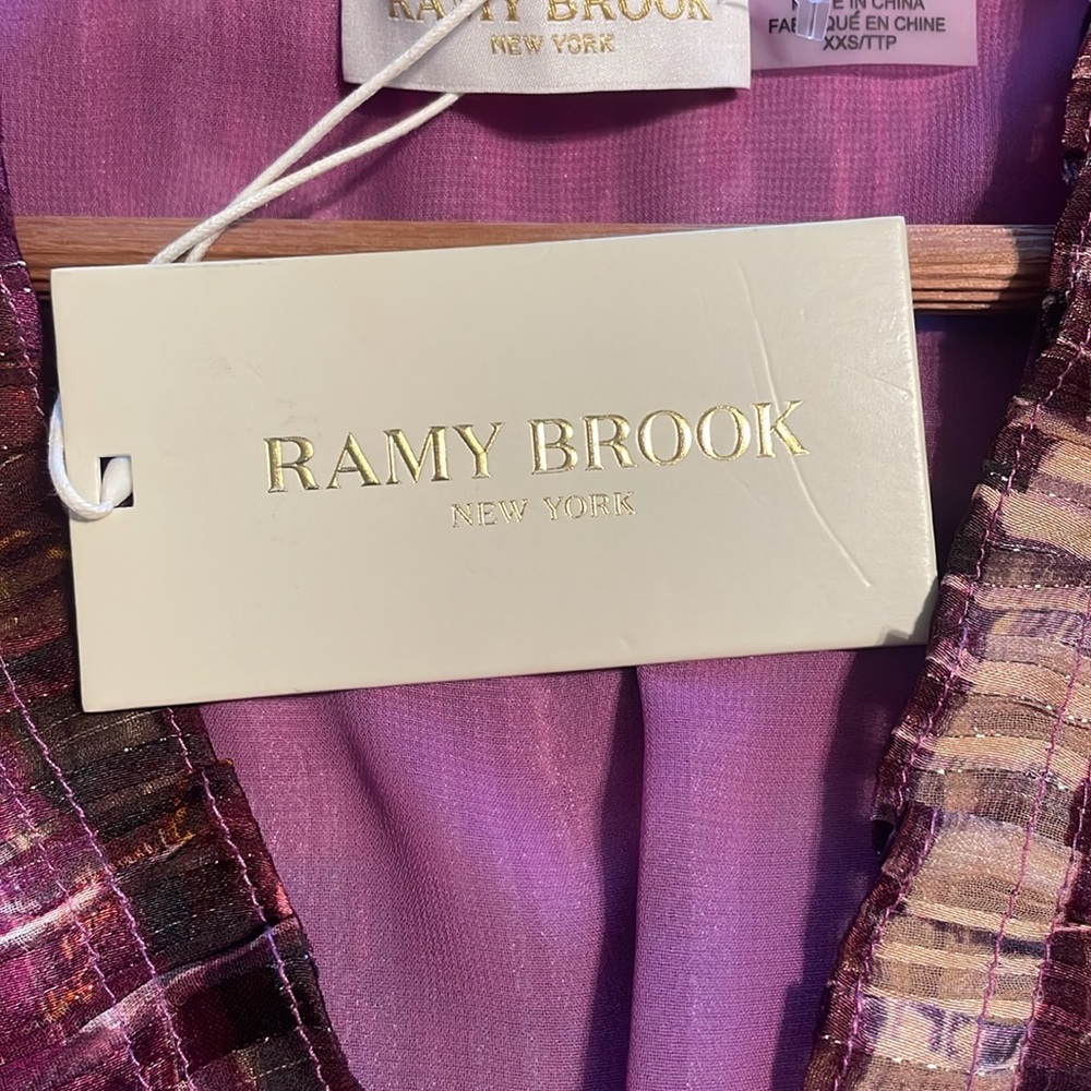 New Ramy Brook Harrison Sangria Stripe Midi Dress size XXS - Picture 14 of 16
